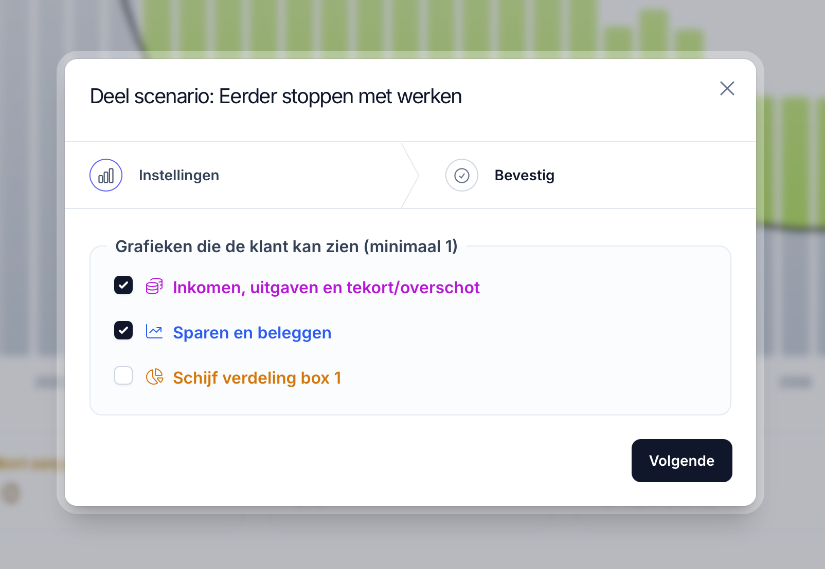 Deel je financiële plan met de klant